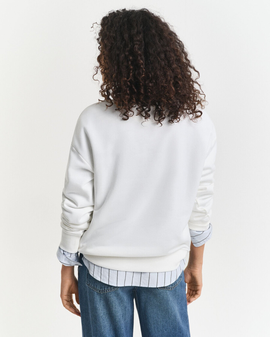 shield crew neck sweatshirt - eggshell