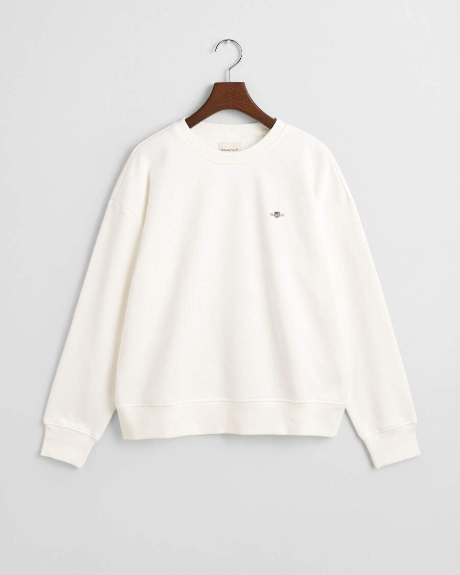 shield crew neck sweatshirt - eggshell