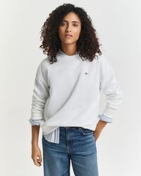shield crew neck sweatshirt - eggshell