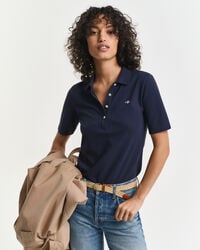 shield piqué polo shirt - evening blue
