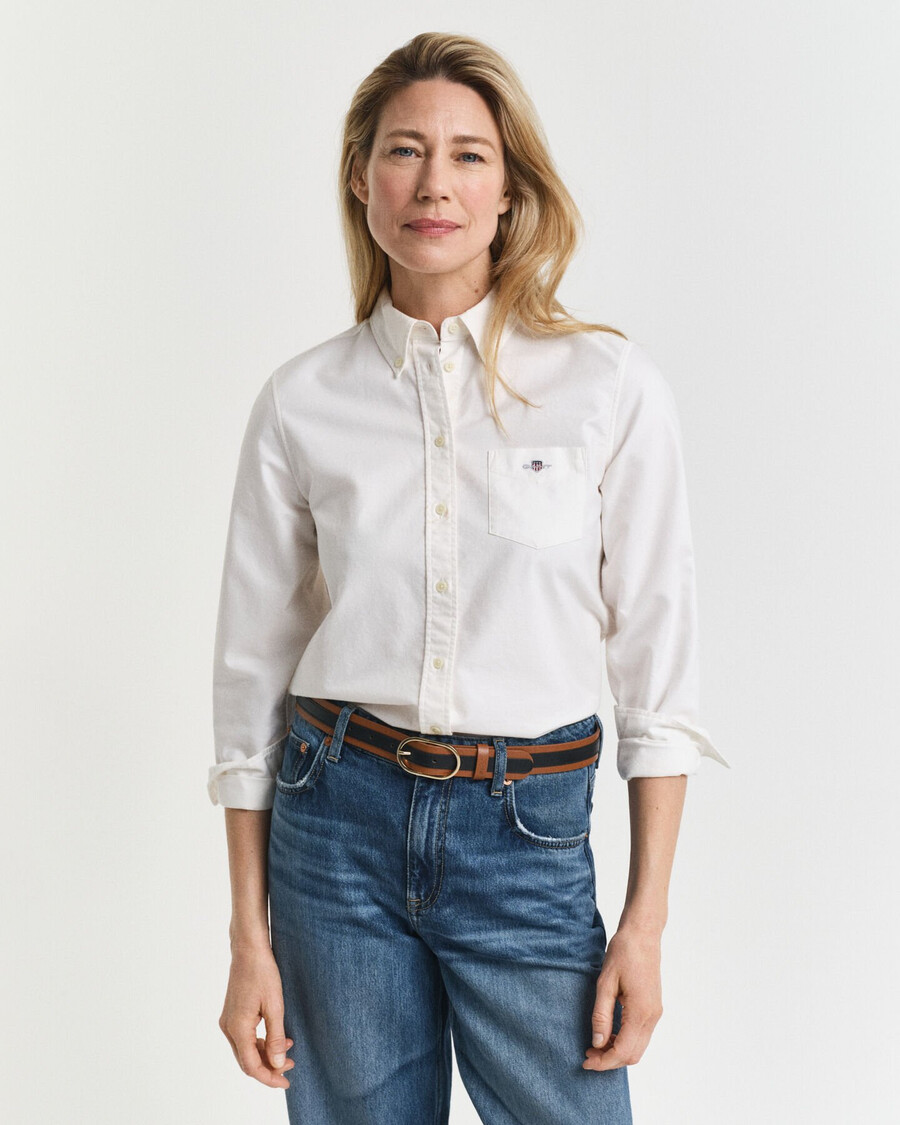 regular fit classic oxford shirt - white