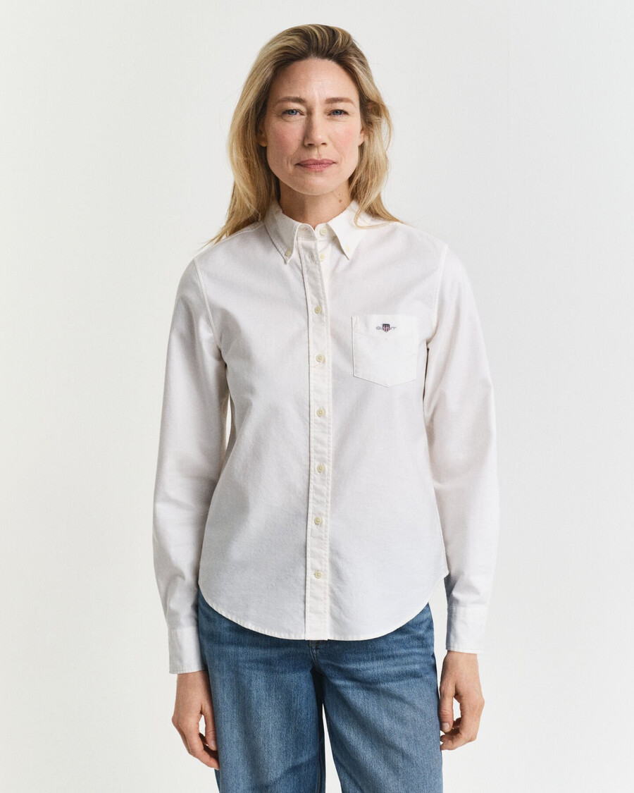 regular fit classic oxford shirt - white