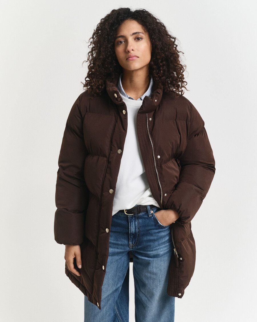 active cloud coat - deep brown